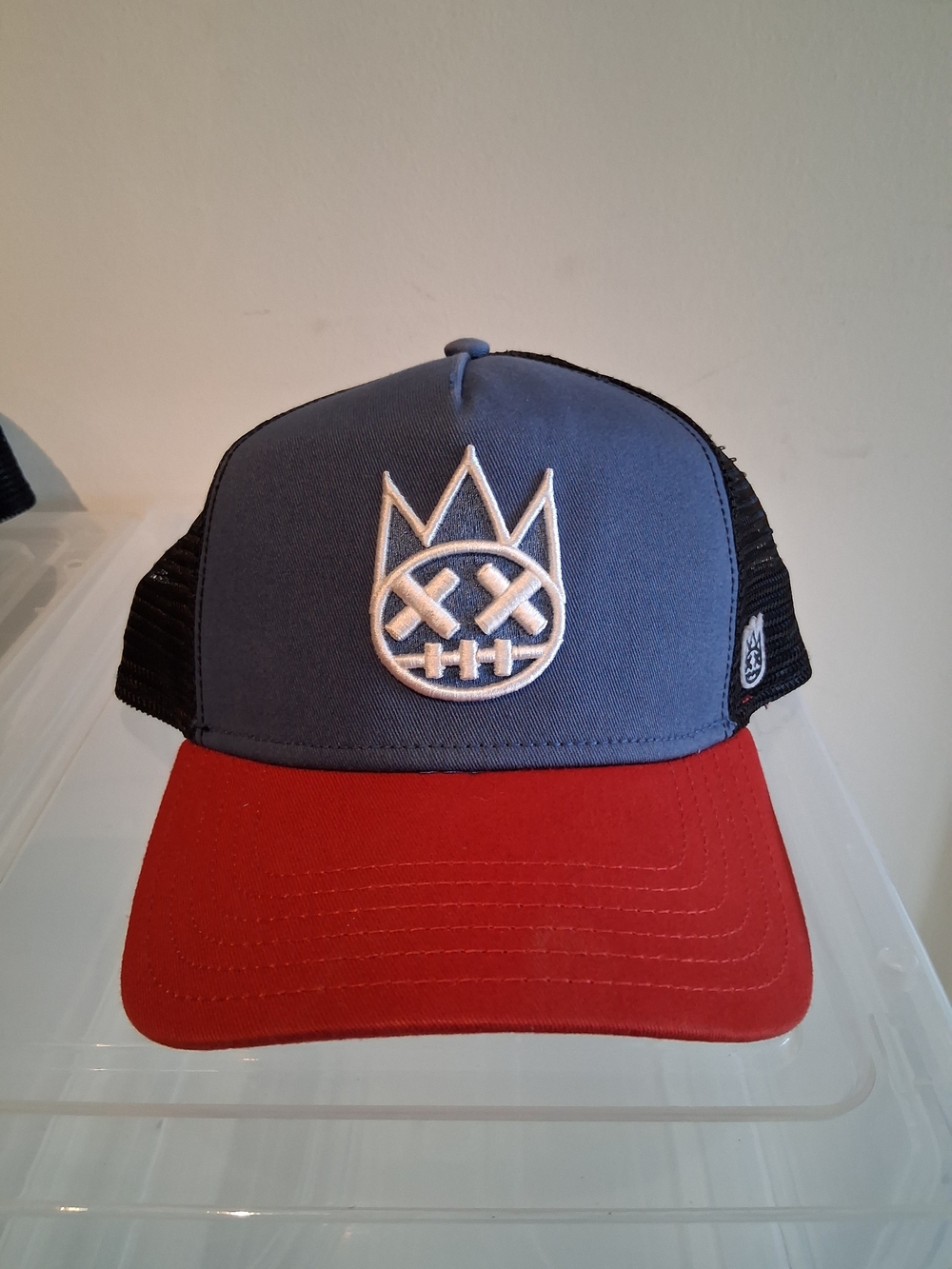 Cult of Individuality Two-Tone Crown Logo Trucker Hat - Blue & Red!
